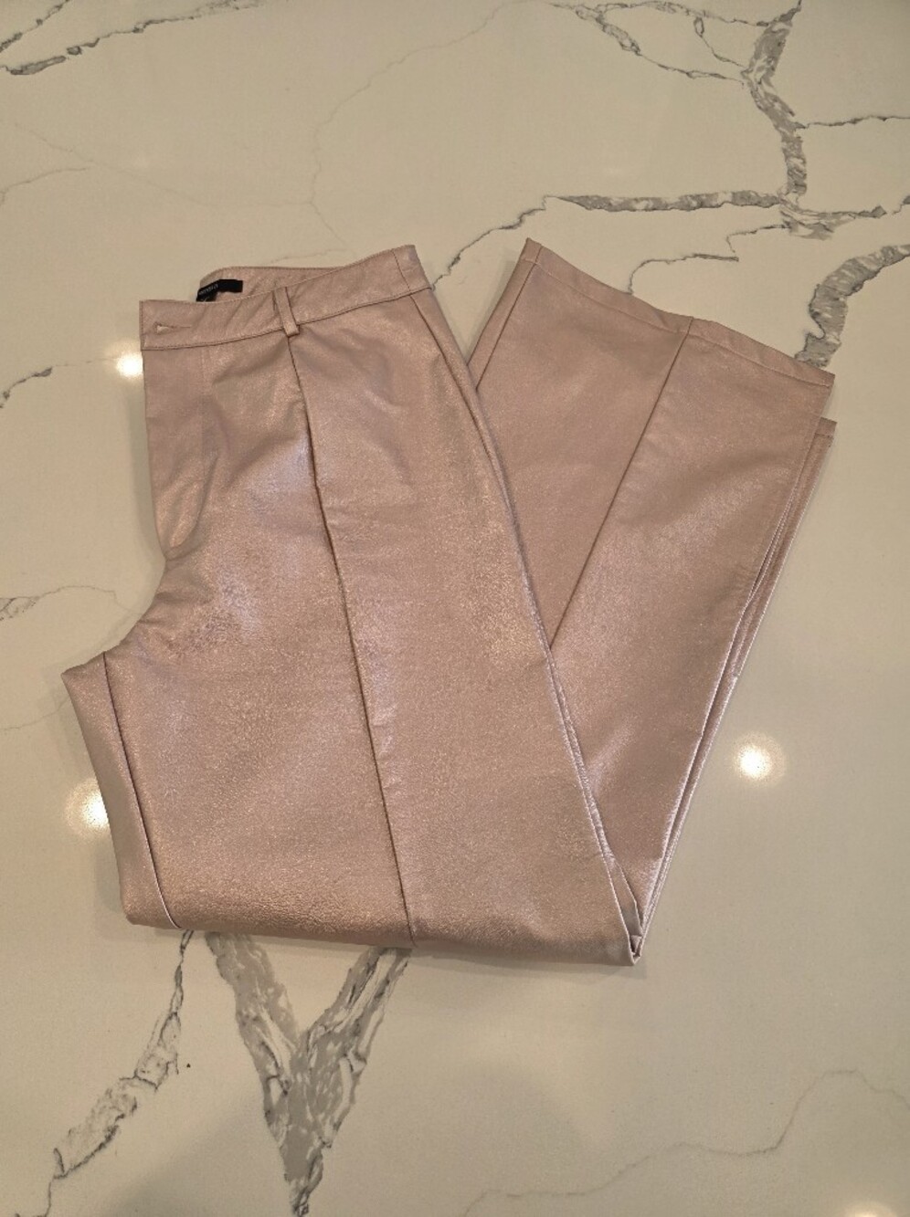 Forever 21 Metallic Blush Flare Jeans